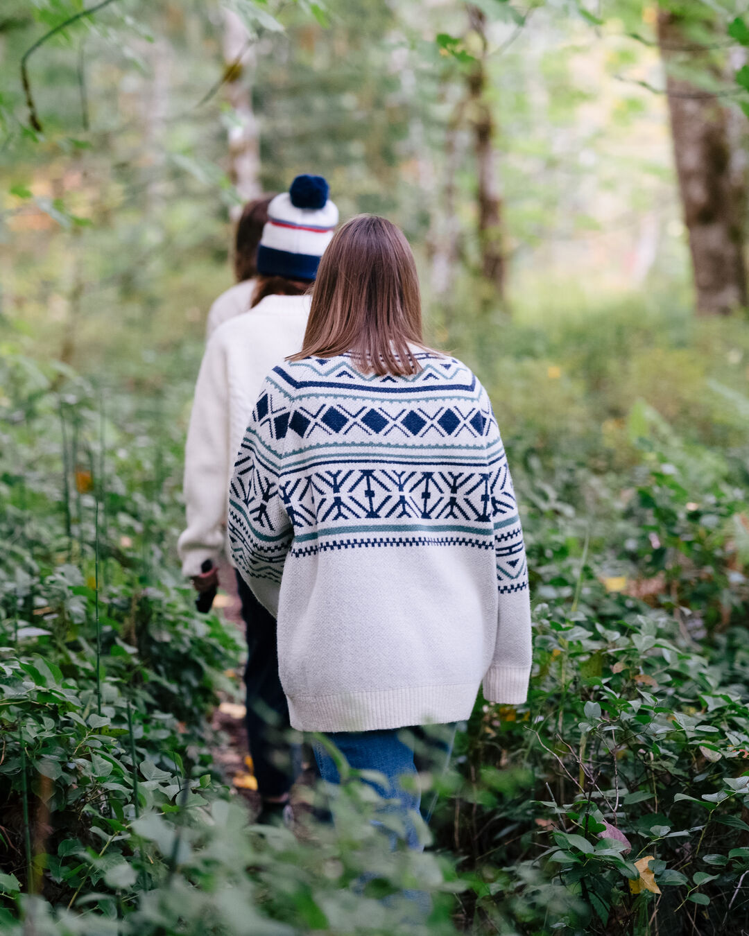 Whimsical Recycled Oversized Polo Neck Knitted Jumper Homespun