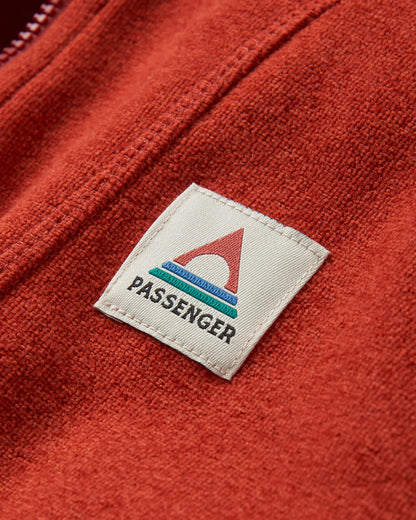 Crest Recycled Polartec® Fleece Hoodie - Red Ochre