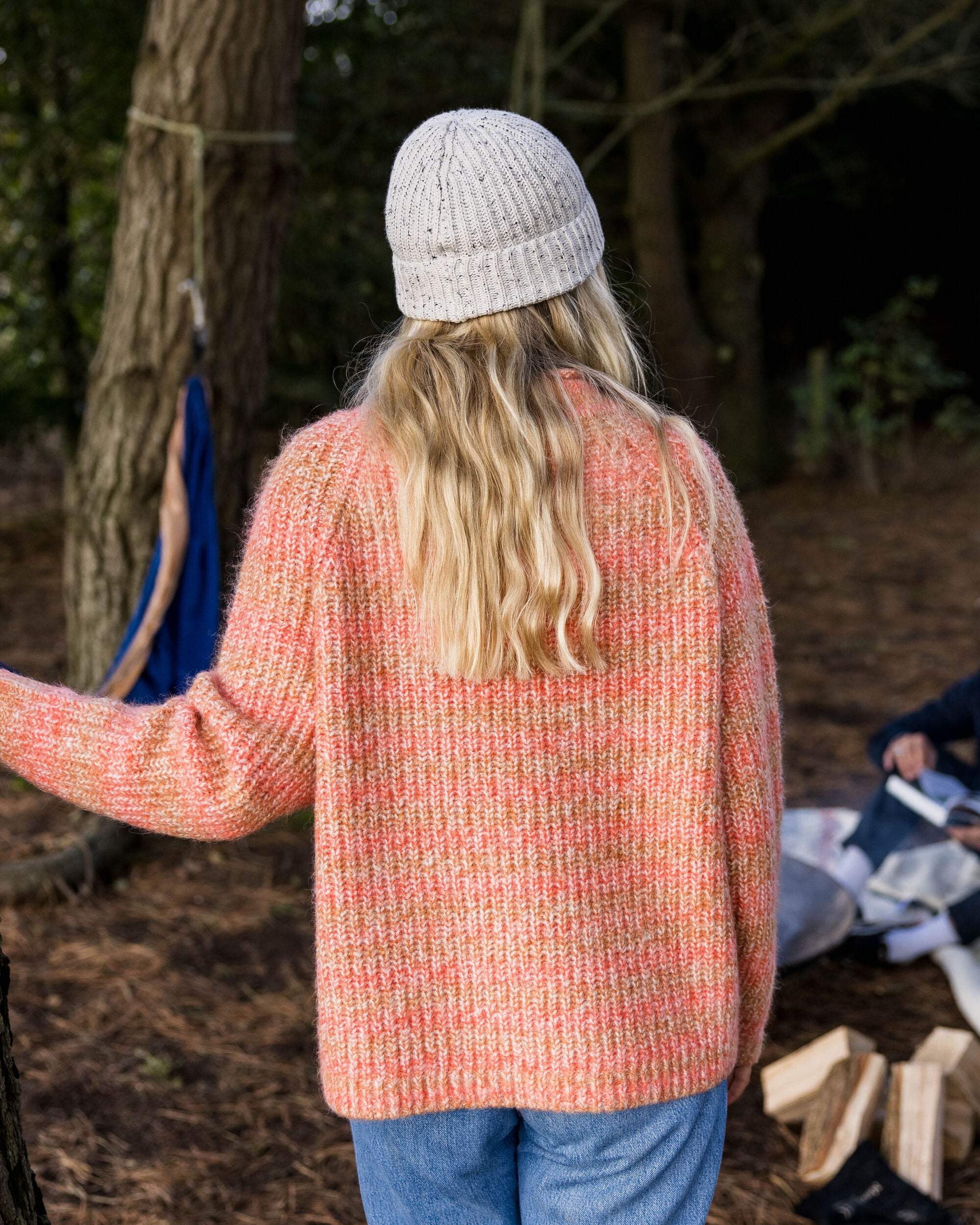 Mountainside Mock Neck Recycled Knitted Jumper Apricot Passenger