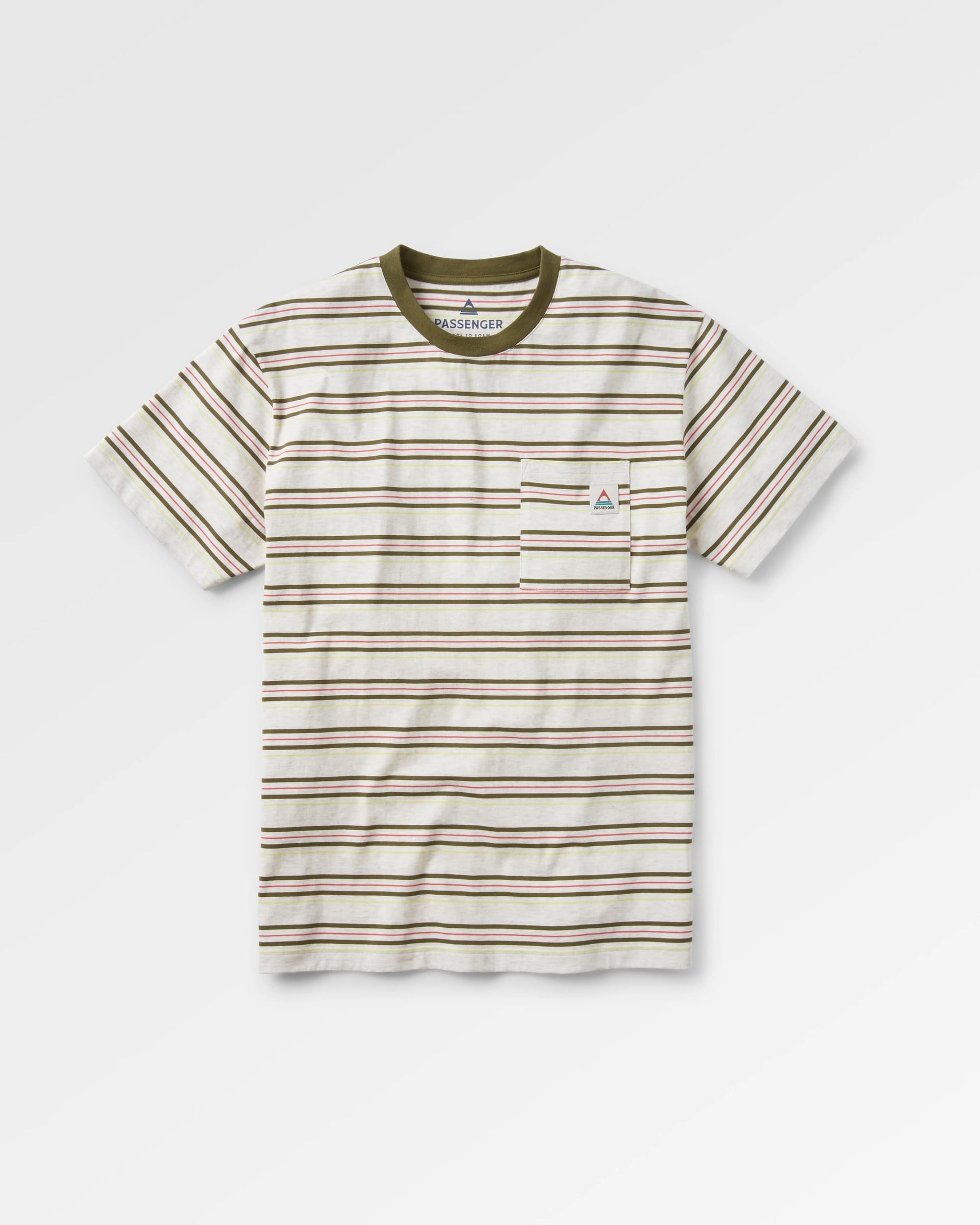 Retro Recycled Cotton Pocket T-Shirt - Birch Marl