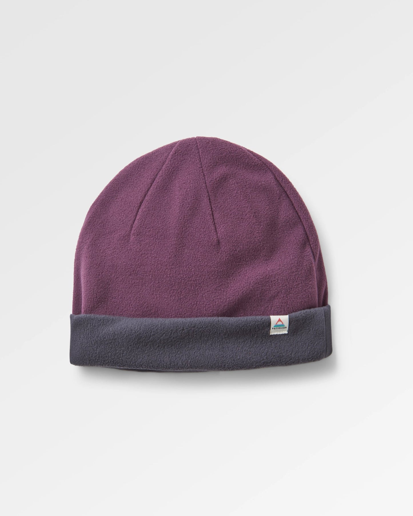 Set Off Recycled Polar Fleece Beanie - Deep Plum/Charcoal