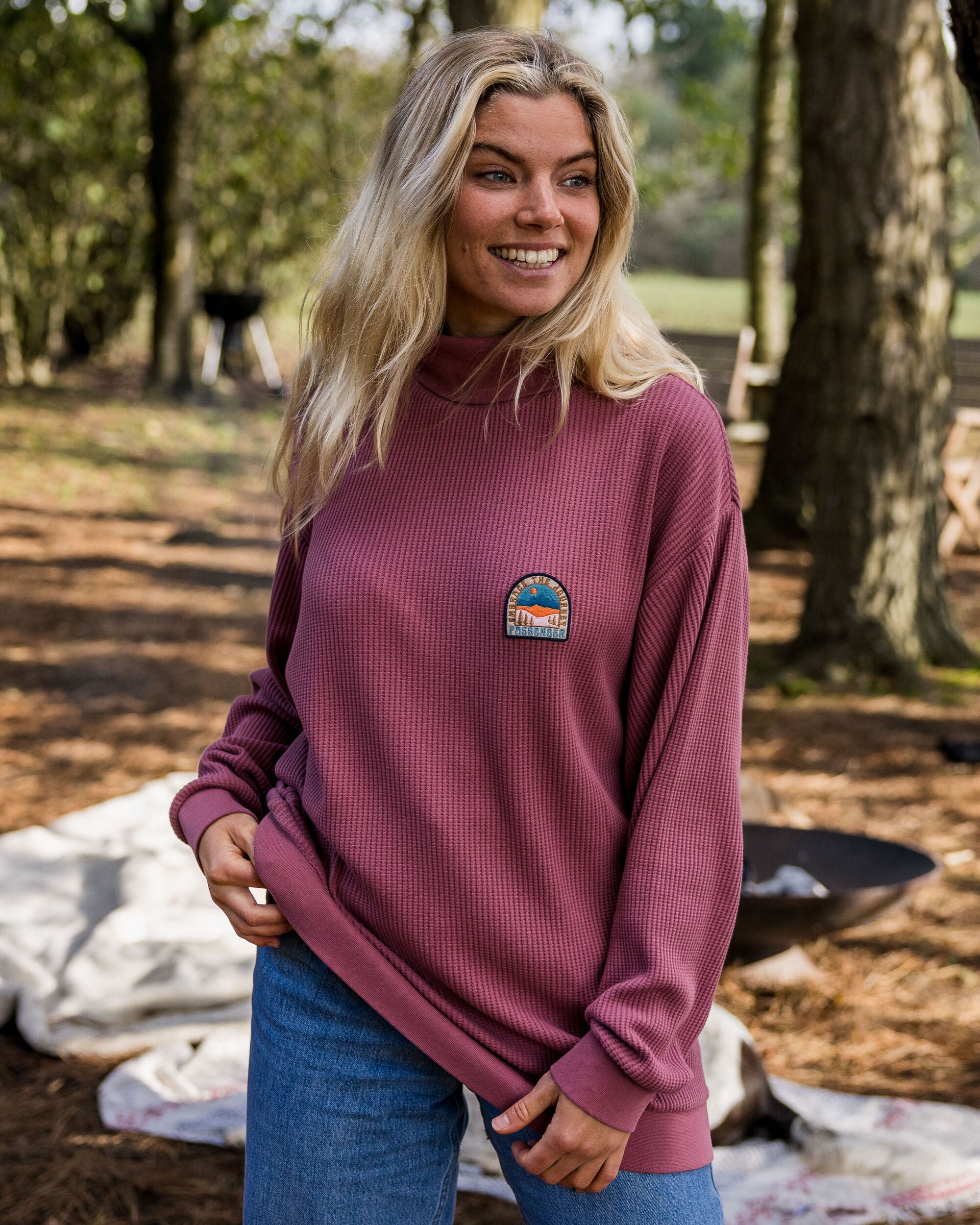 Berry roll outlet neck jumper