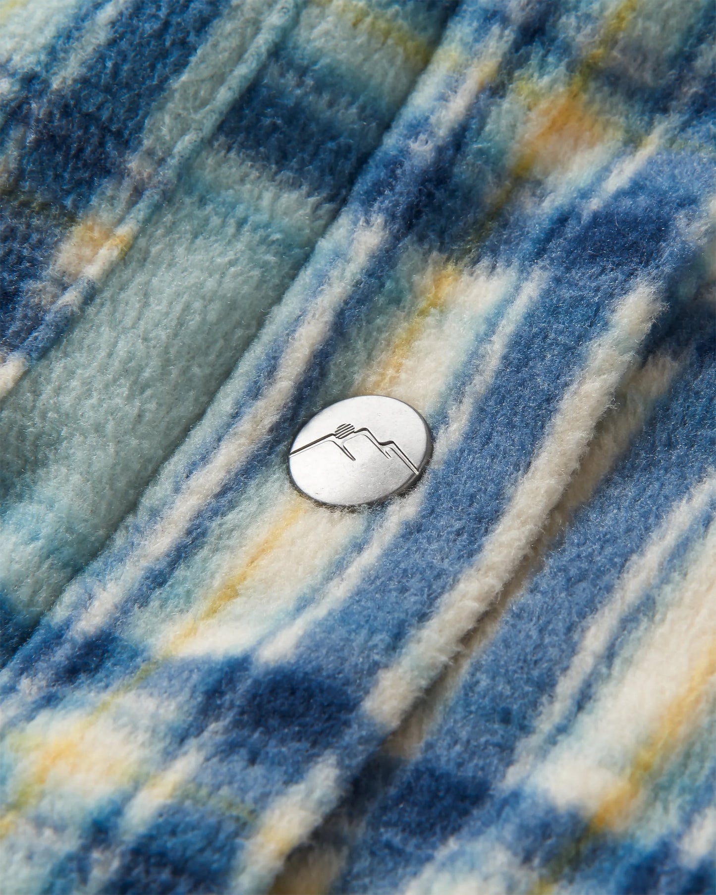 Orion Recycled Sherpa-Lined Polar Fleece Shirt - Oatmeal/Arctic Check