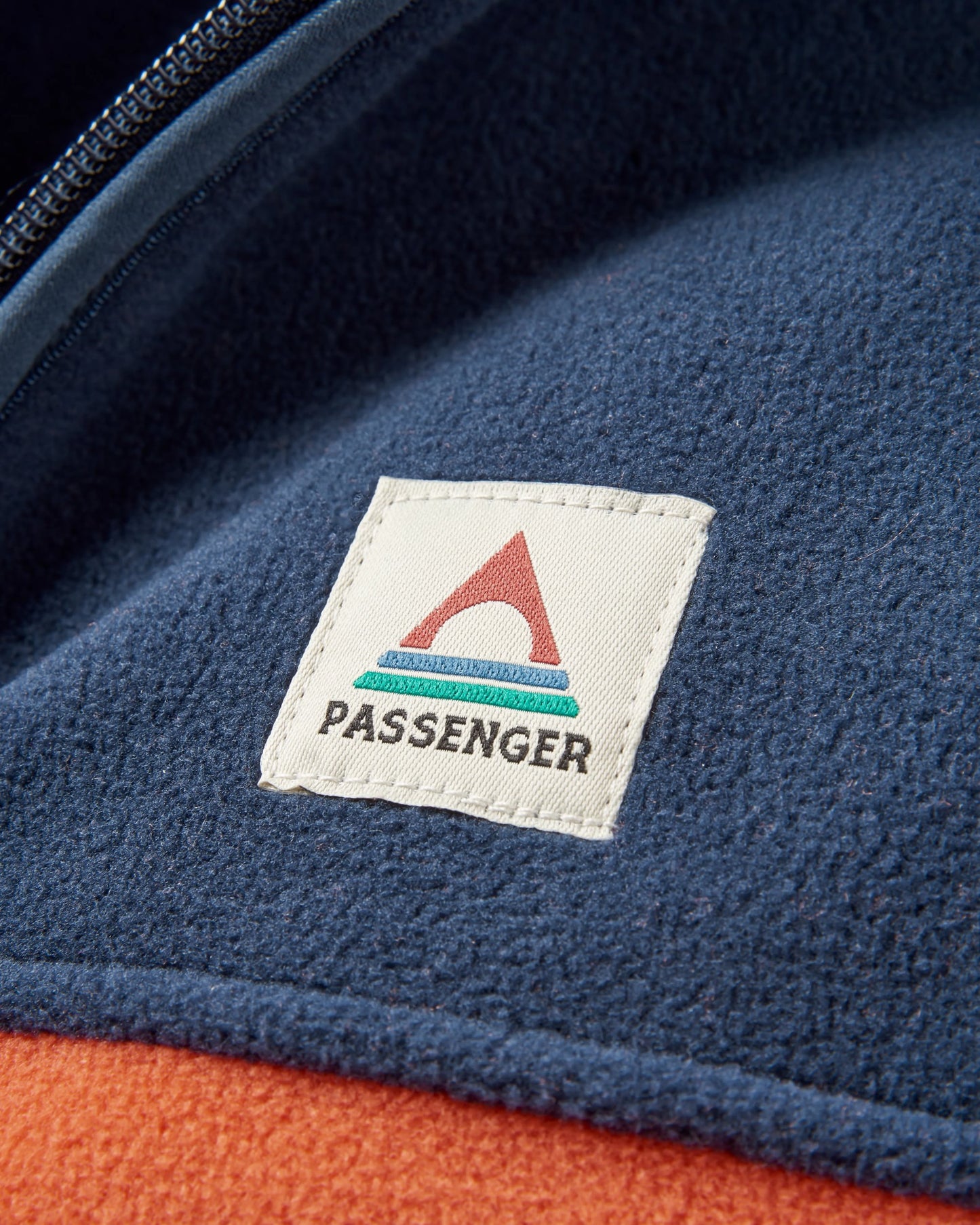 Ridge 2.0 Full Zip Recycled Polar Fleece - Rich Navy/ Burnt Orange