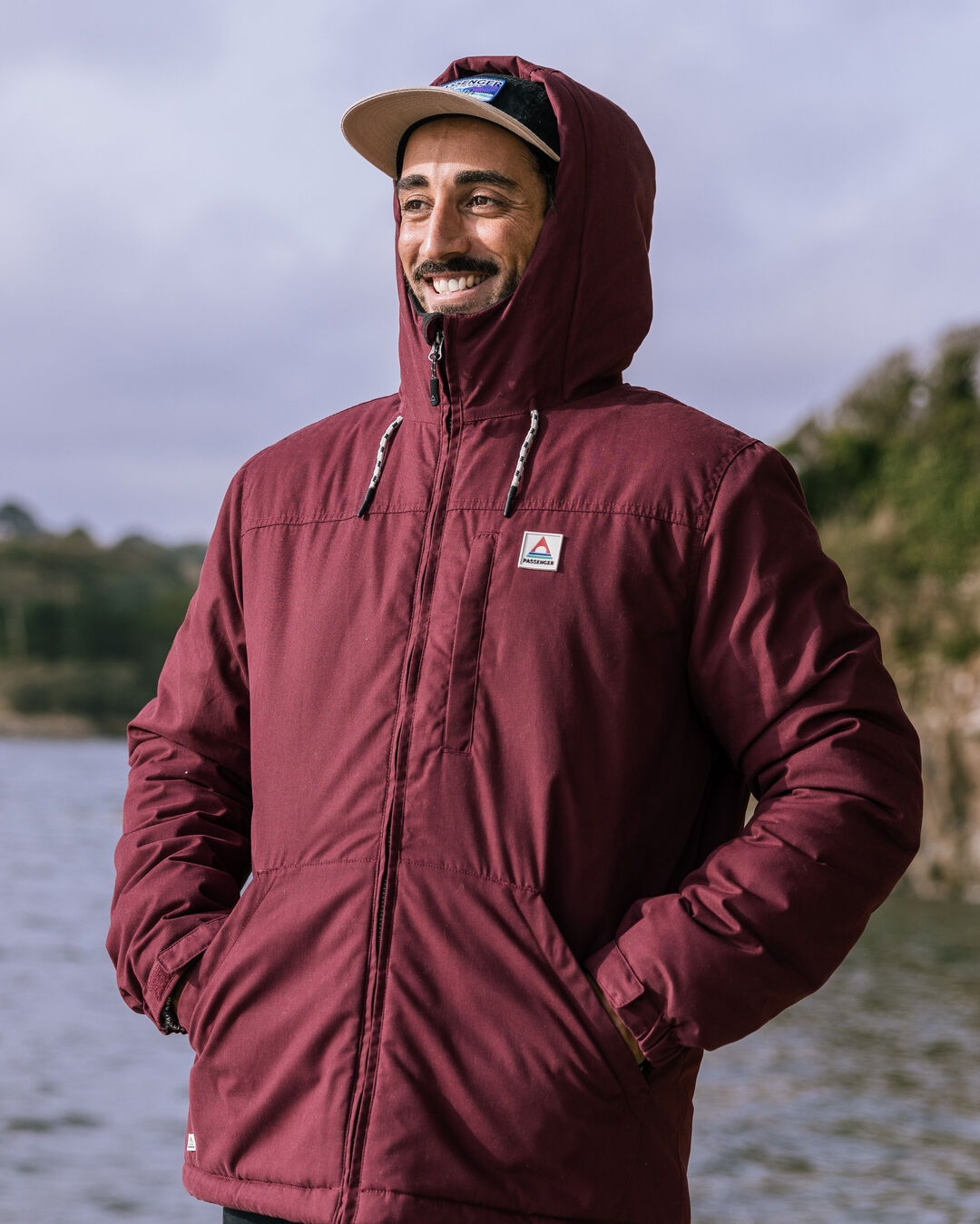 Burgundy sherpa jacket sale