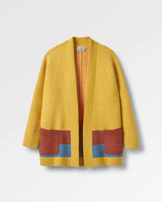 Vista Recycled Knitted Cardigan - Amber Gold