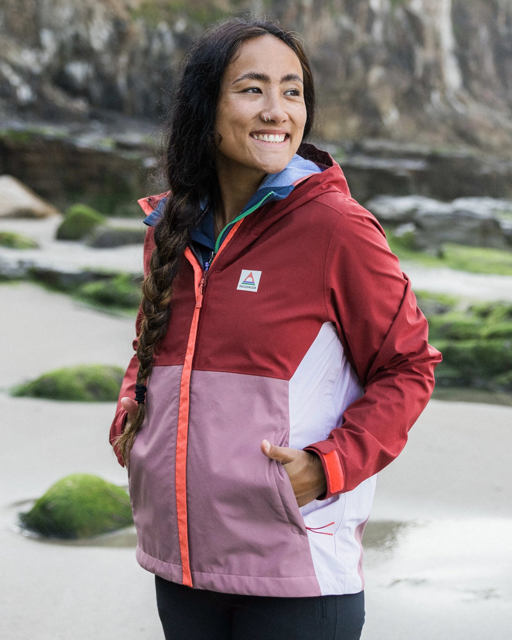 Rainstorm Recycled Waterproof Jacket - Forest Berry/Berry