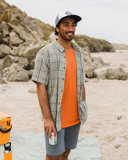 Chill Organic Cotton Check Shirt - Pistachio