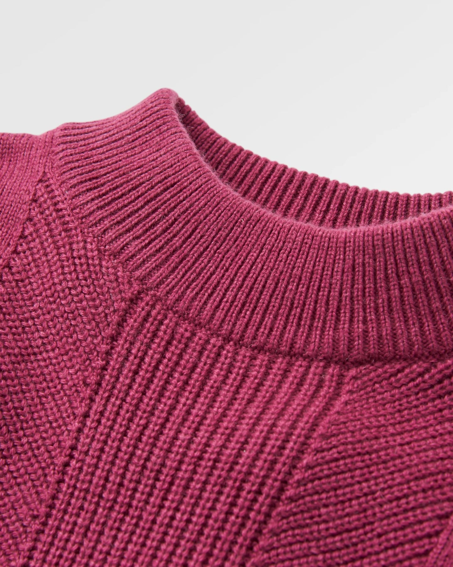 Hideout Oversized Organic Knitted Jumper - Rhubarb