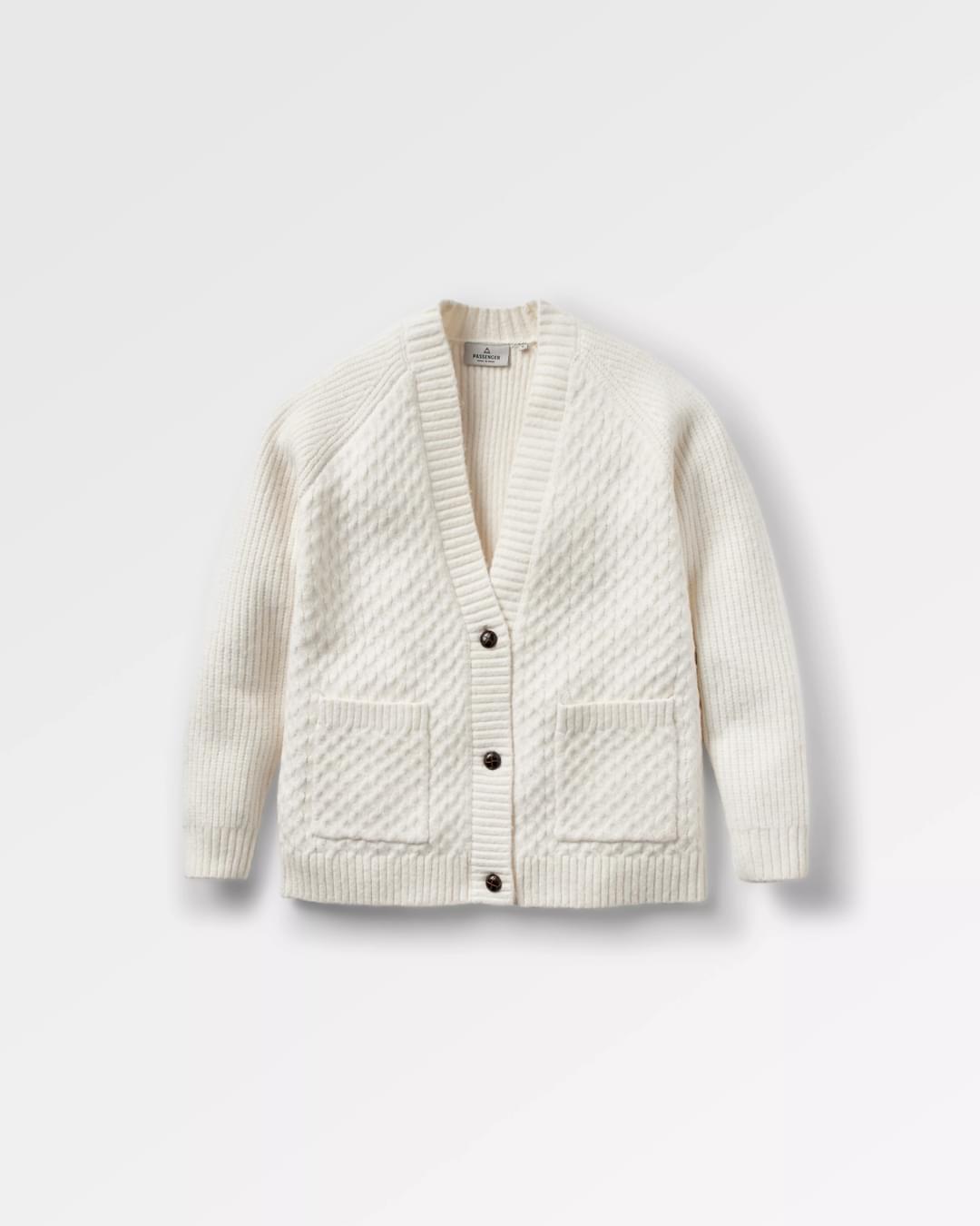 Homey Recycled Knitted Cable Cardigan Off White – Passenger