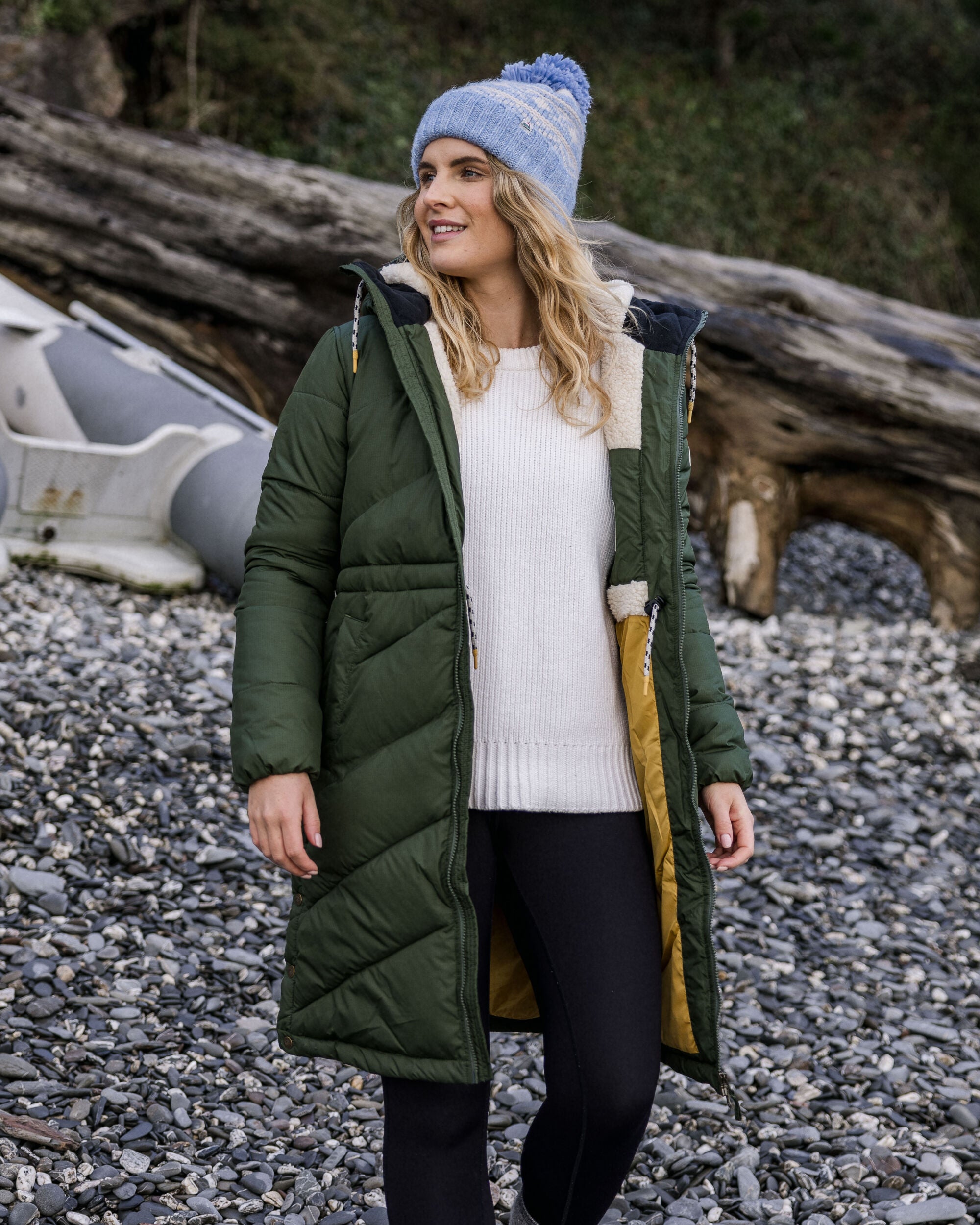 Womens long store puffer coats