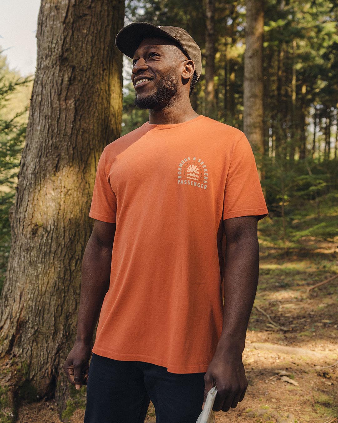 Dark orange shop t shirt