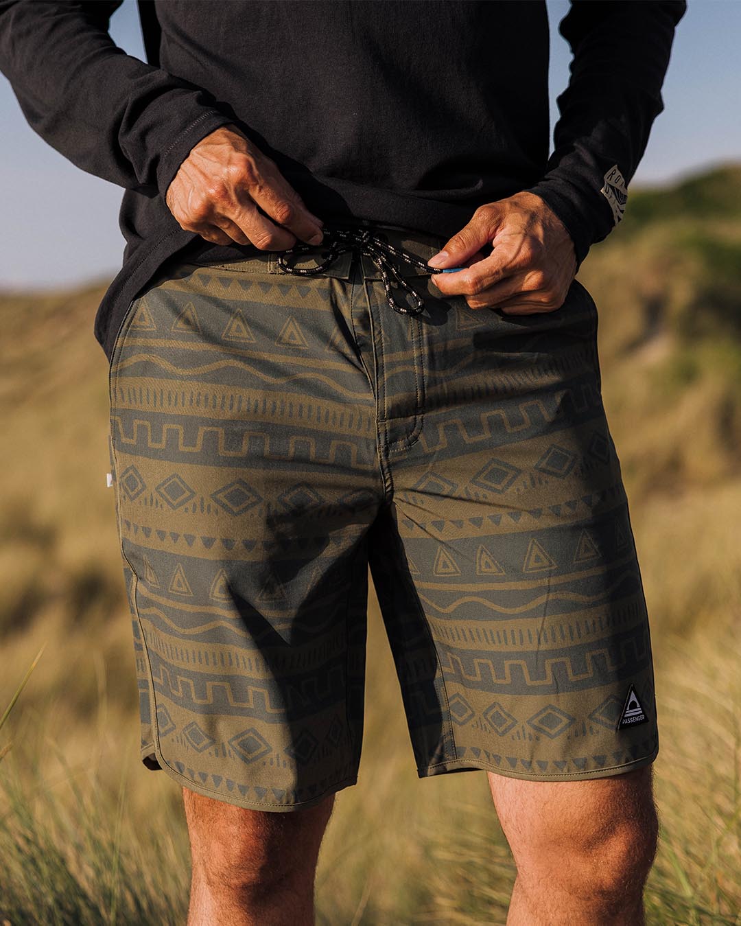 Mens khaki clearance board shorts