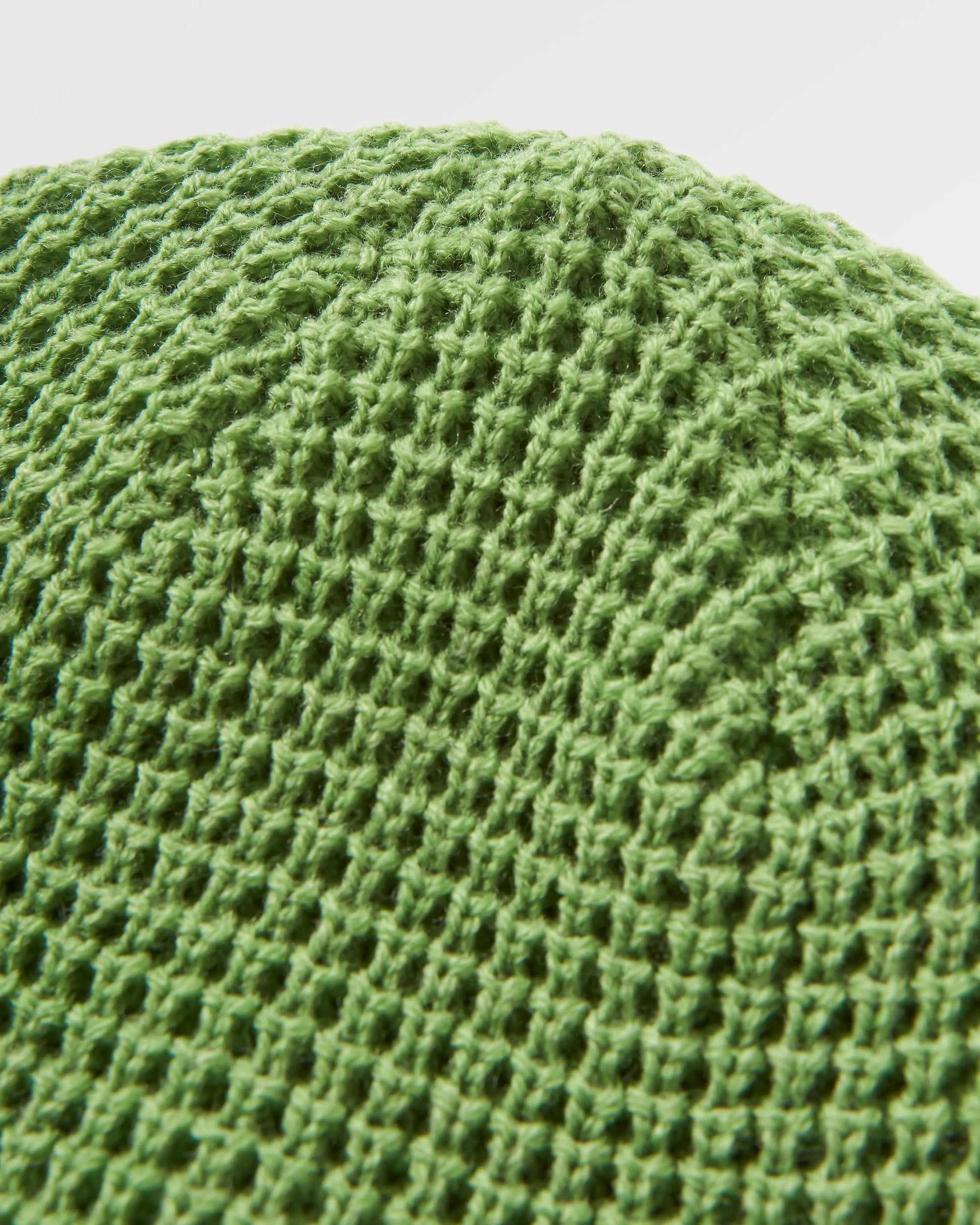 Moss Double Layer Recycled Waffle Beanie - Pear Green