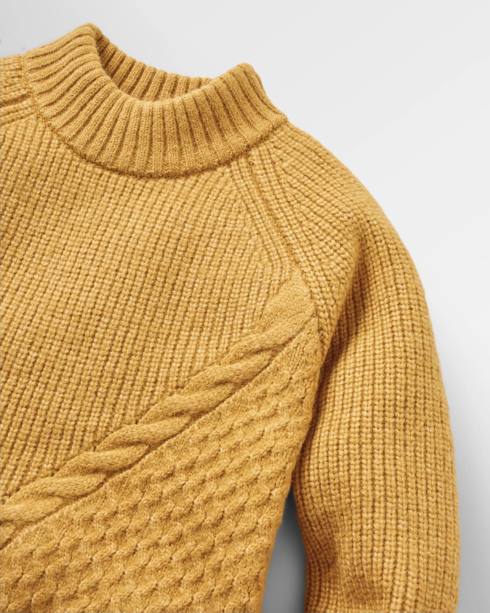 Mustard polo outlet neck jumper