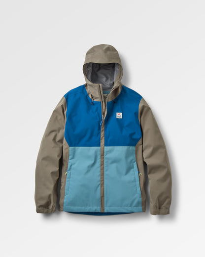 Downpour Recycled Waterproof Jacket - Tidal Blue/Arctic/Dusty Olive