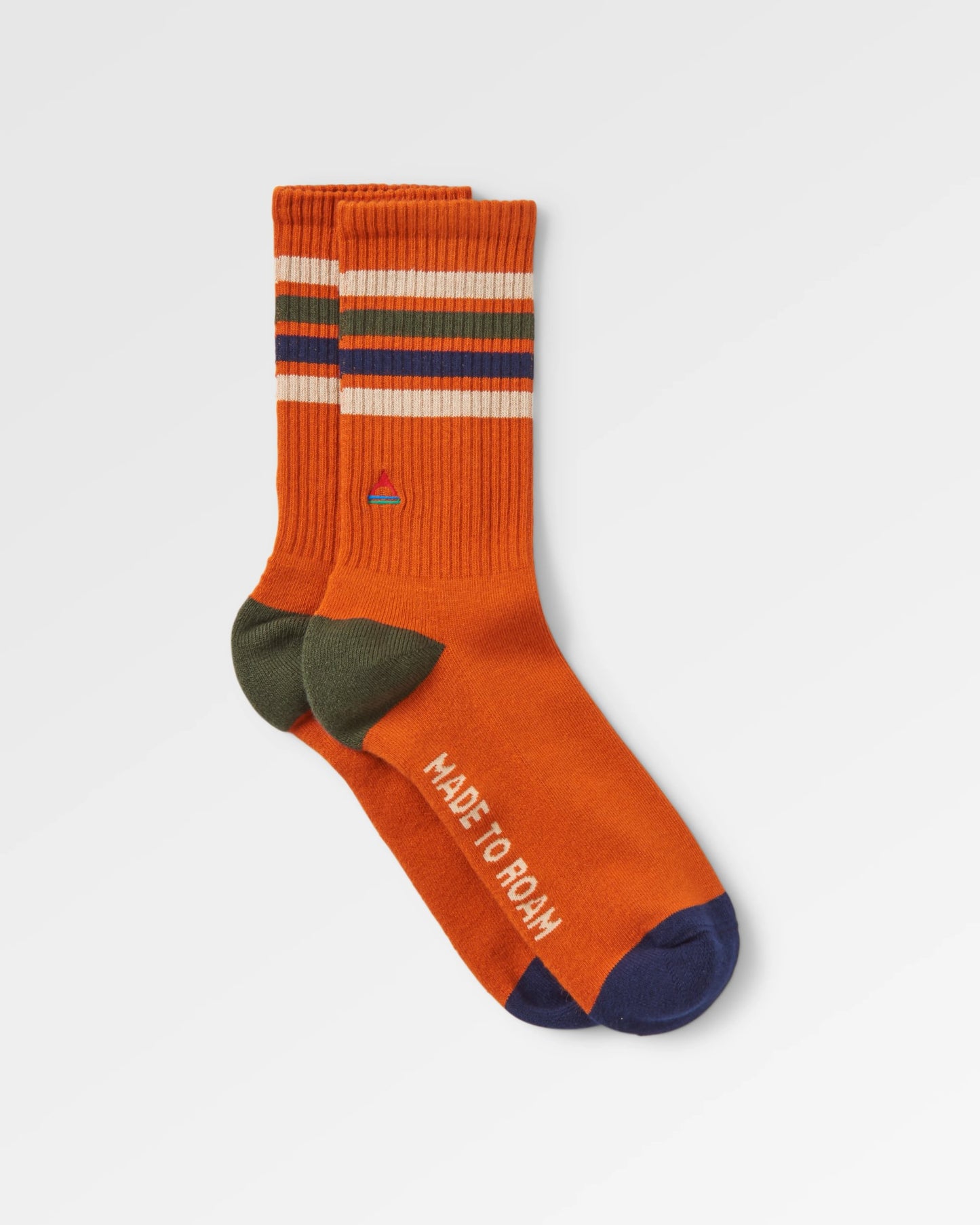 Organic Midweight Crew Socks - Burnt Orange