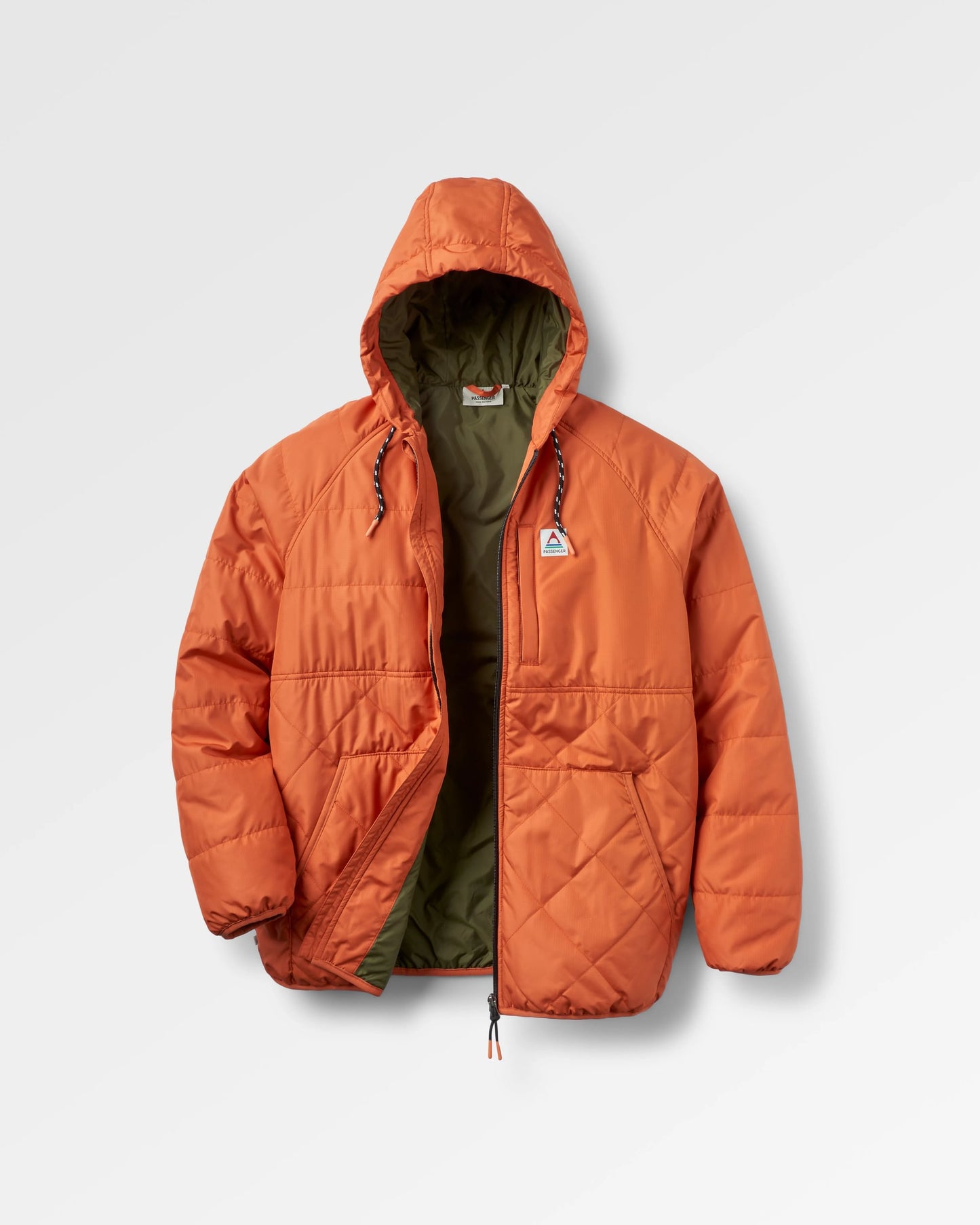 Dylan Recycled Insulated Full Zip Jacket - Burnt Orange