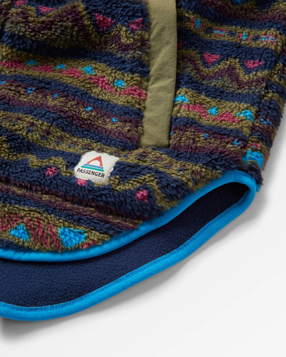 Beaumont Recycled Sherpa Hooded Fleece - Mountain Geo Multi