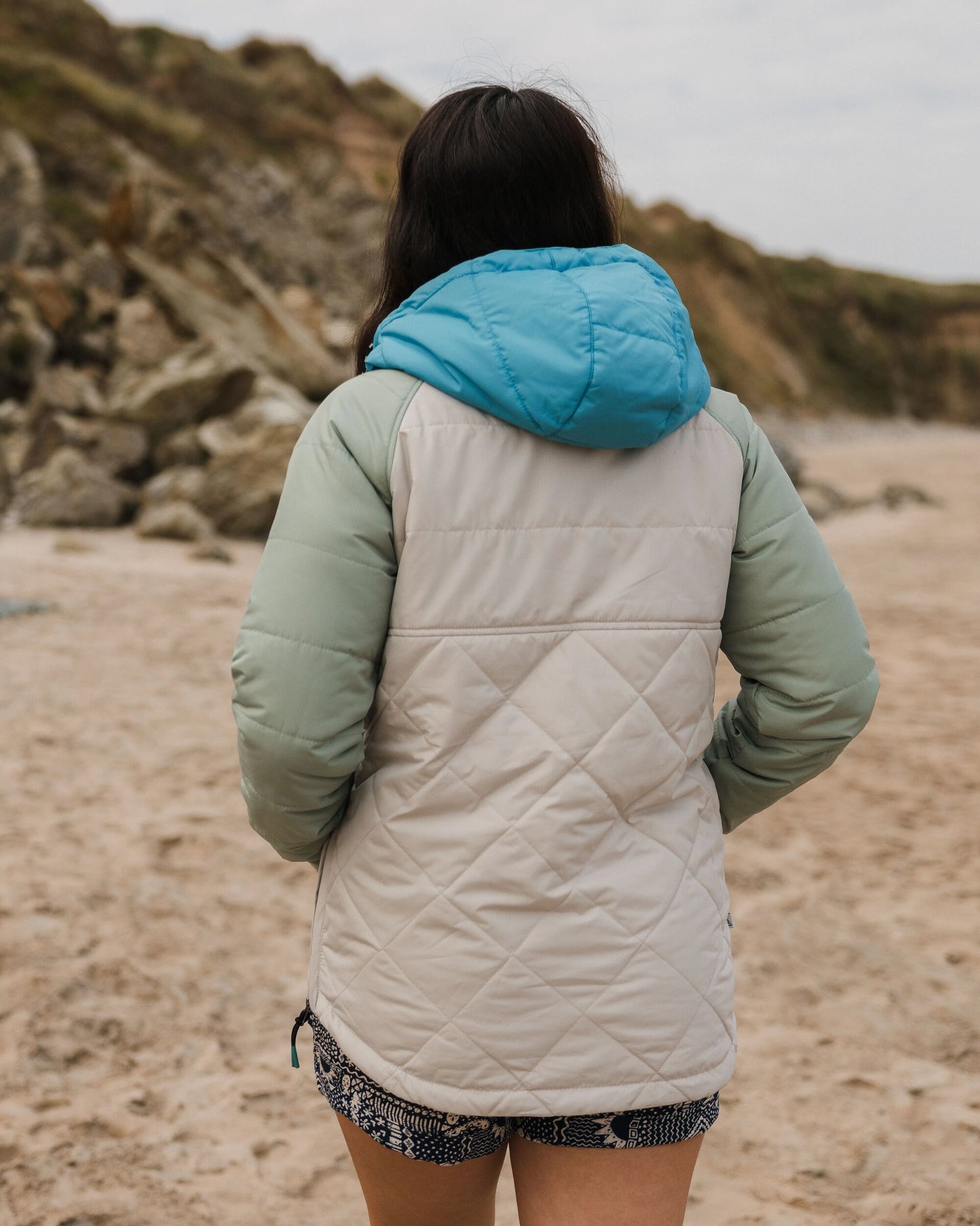 Ocean Recycled Insulated 1/2 Zip Jacket - Pebble Grey