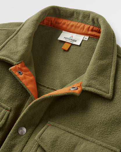 Maple Recycled Polar Fleece Shirt - Khaki