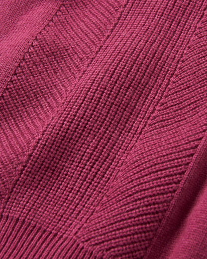 Hideout Oversized Organic Knitted Jumper - Rhubarb