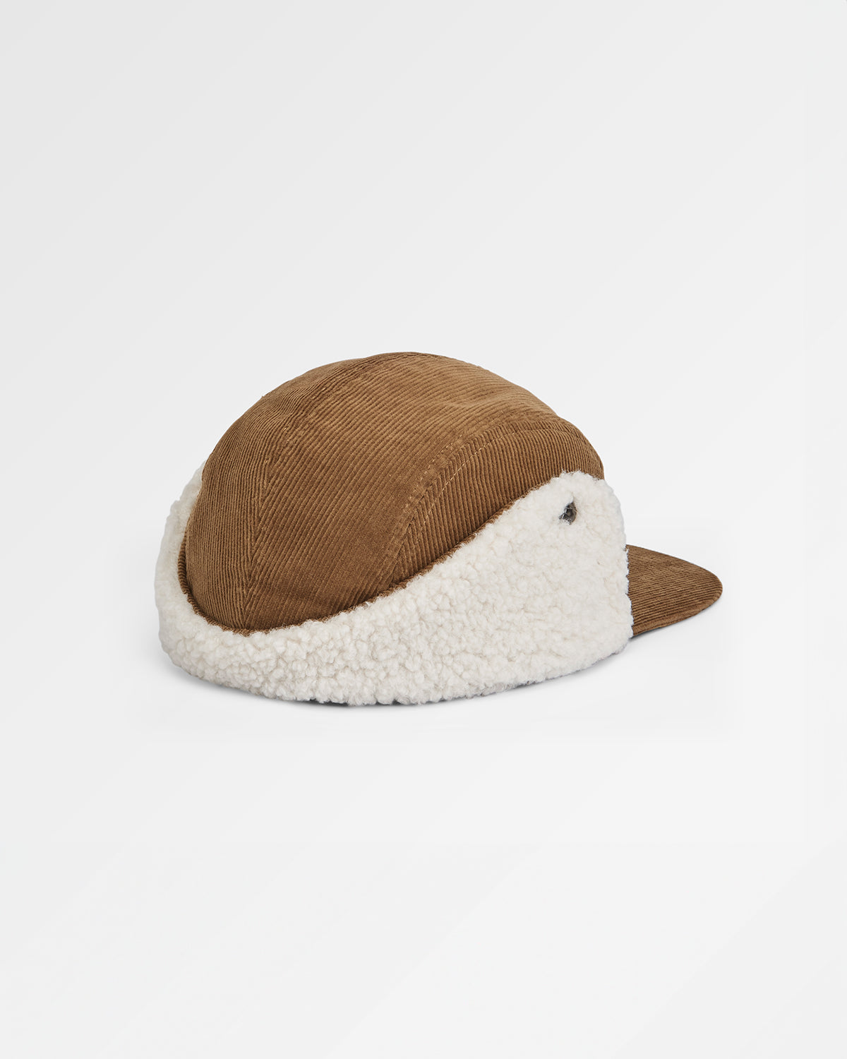 Daytime Recycled Cord Sherpa Lined Hat - Toffee