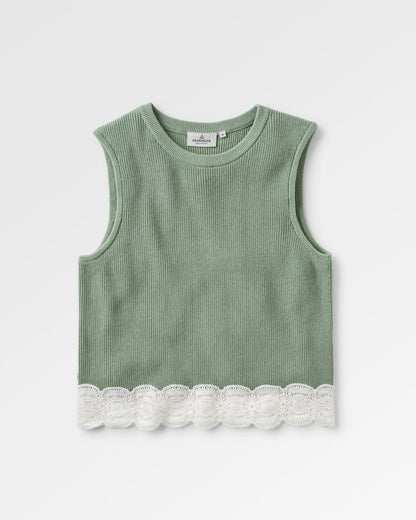 Vintage Organic Knitted Vest - Pistachio