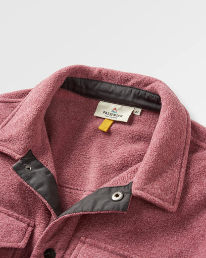 Maple Recycled Polar Fleece Shirt - Wine Marl