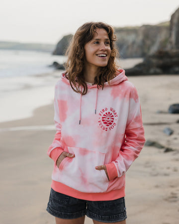 Rediscover Printed Hoodie Tie Dye Shell Pink Passenger