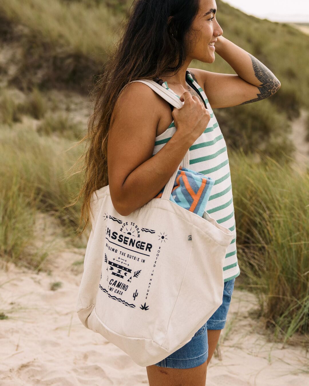 Sunrise Organic Tote Bag Off White El Camino Passenger