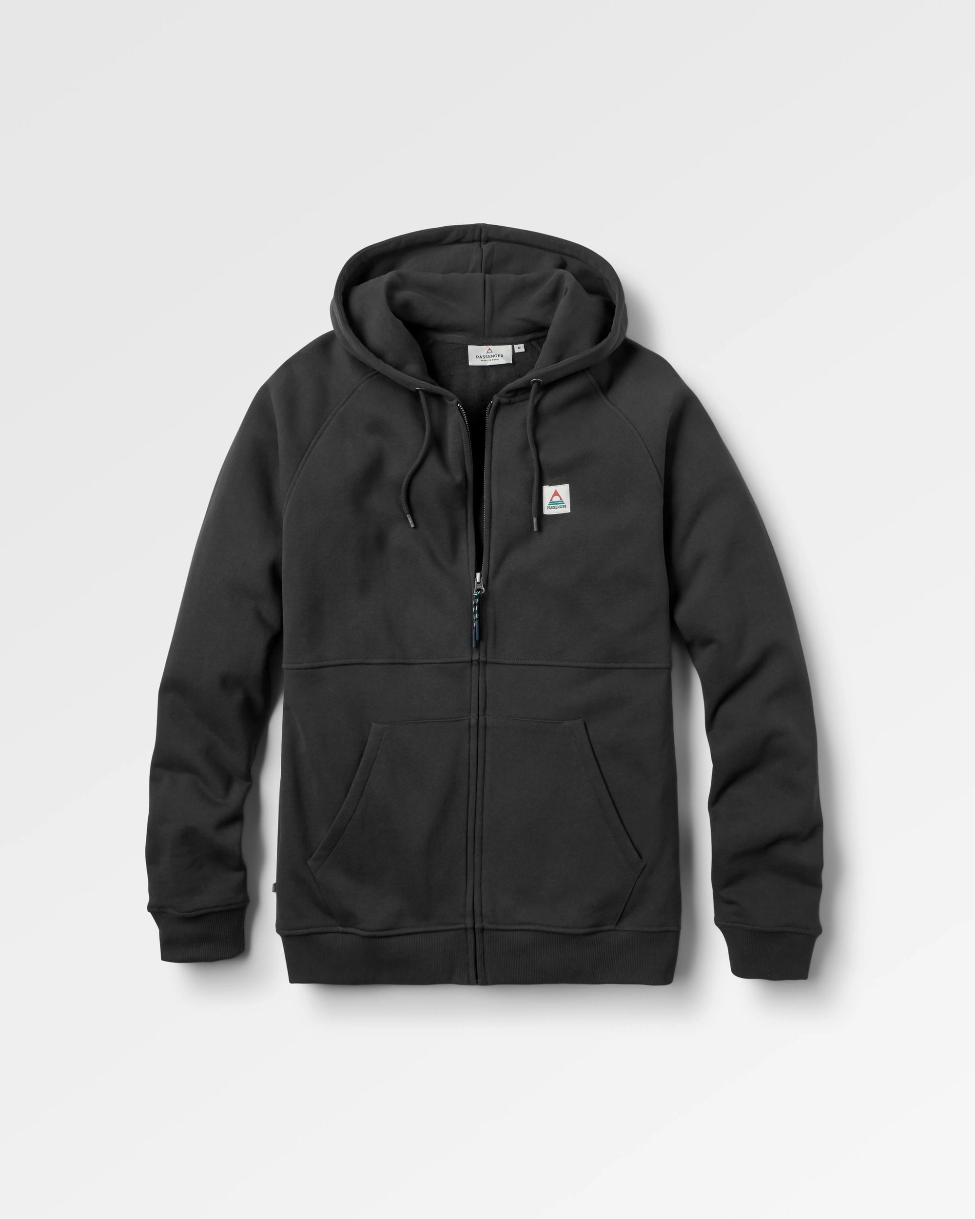 Heritage Full Zip Recycled Cotton Hoodie Black