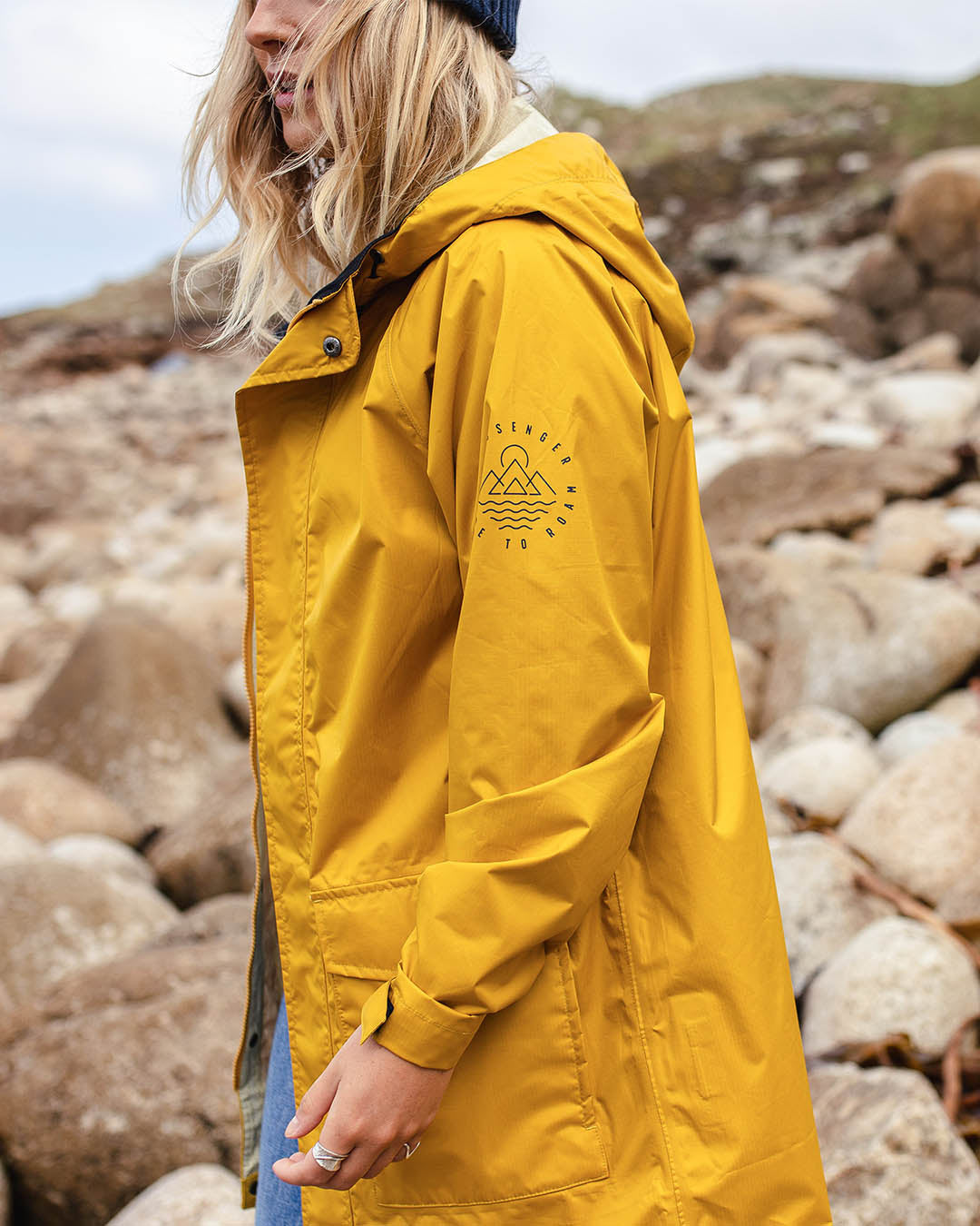 Yellow waterproof sales jacket womens