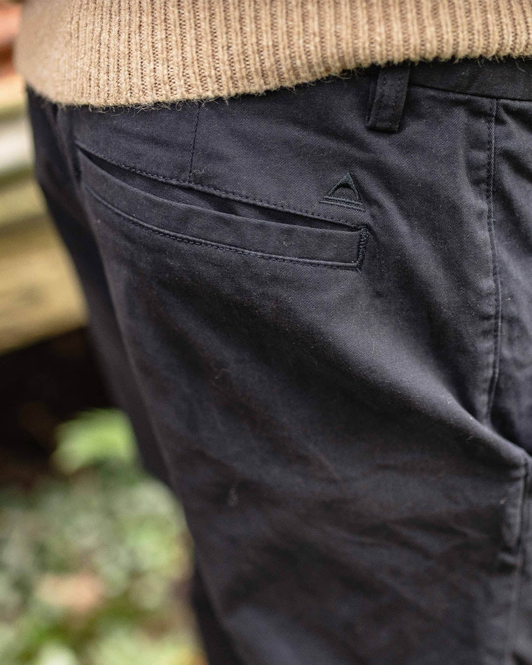 Universal Works Mens trousers. | Universal Works Track Trouser in Faded  Indigo Herringbone Denim | Boucheriebonnefoi