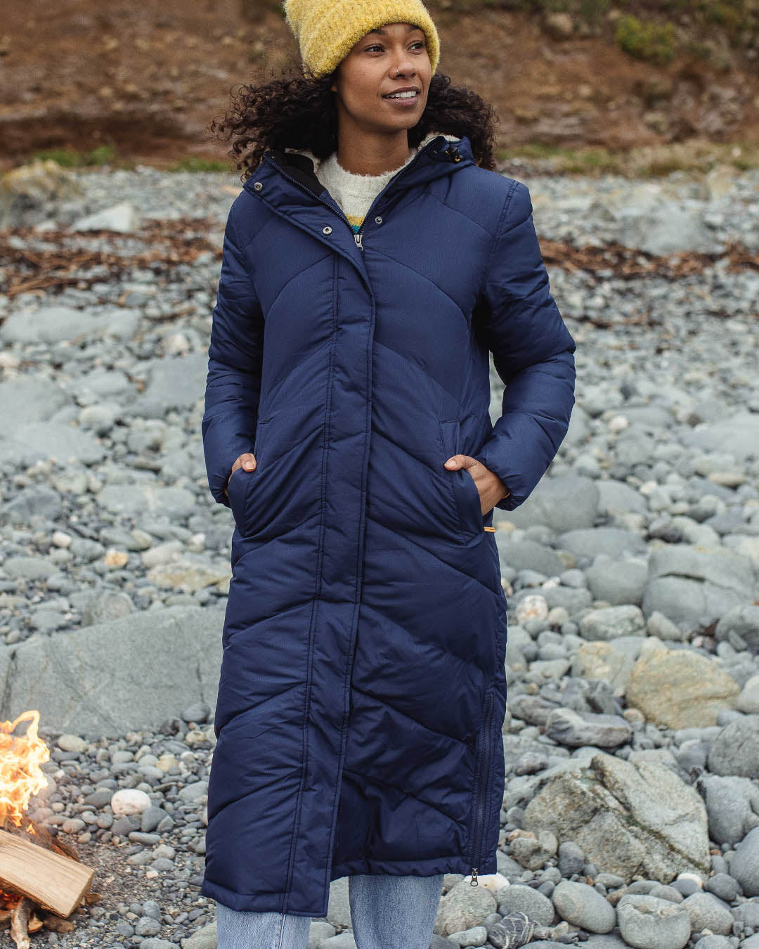 Tasman Long Recycled Insulated Jacket Rich Navy Passenger