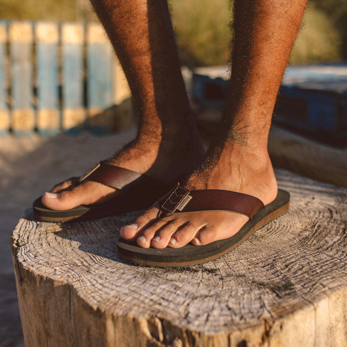 Light brown cheap flip flops